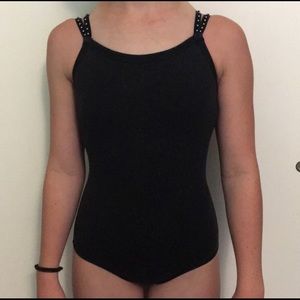 Black strappy leotard Large